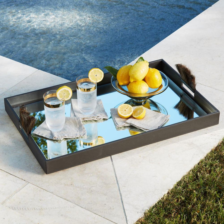Harrington Tray-Graphite Leather
