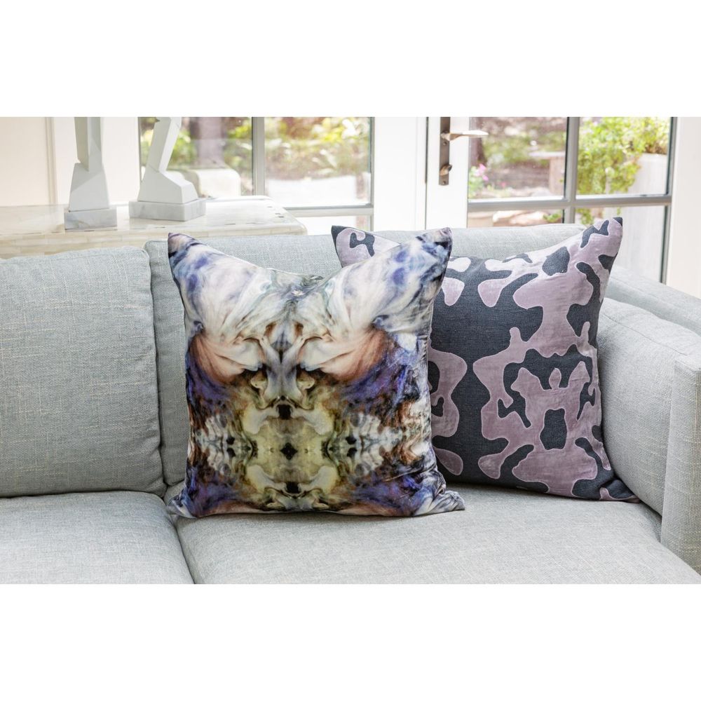 Pillows Ink Blot Pillow-Lavender-22 x 22