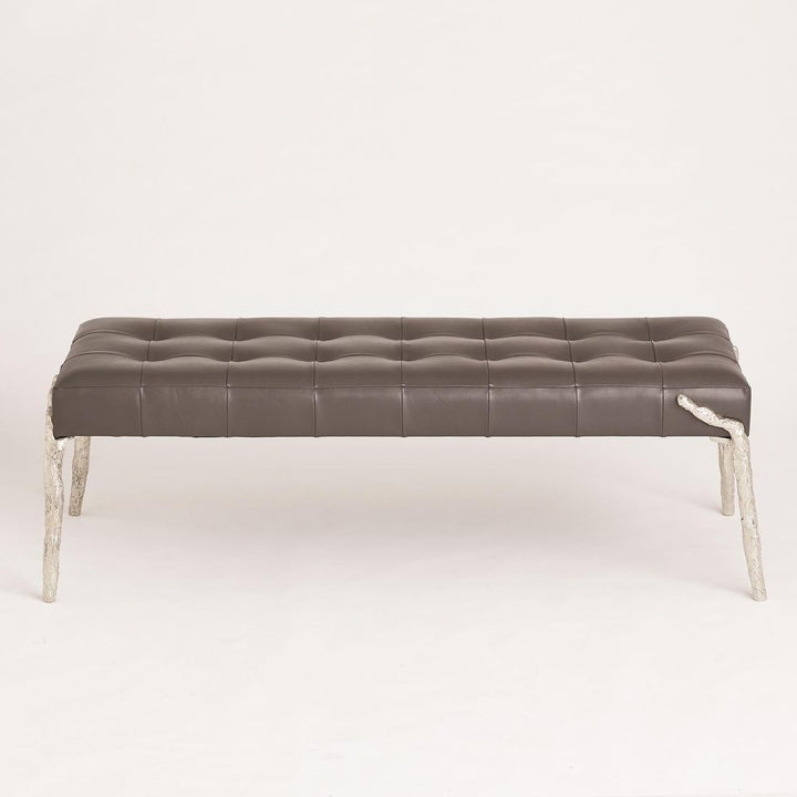 Stools & Ottomans Bristol Branch Bench-Graphite Leather