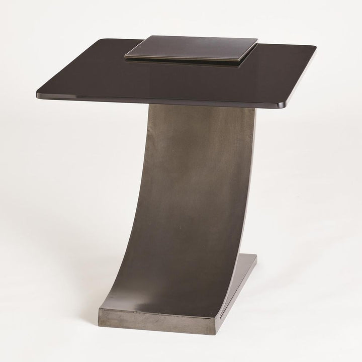 Side Tables Side Table w/Smoke Glass-Light Gunmetal