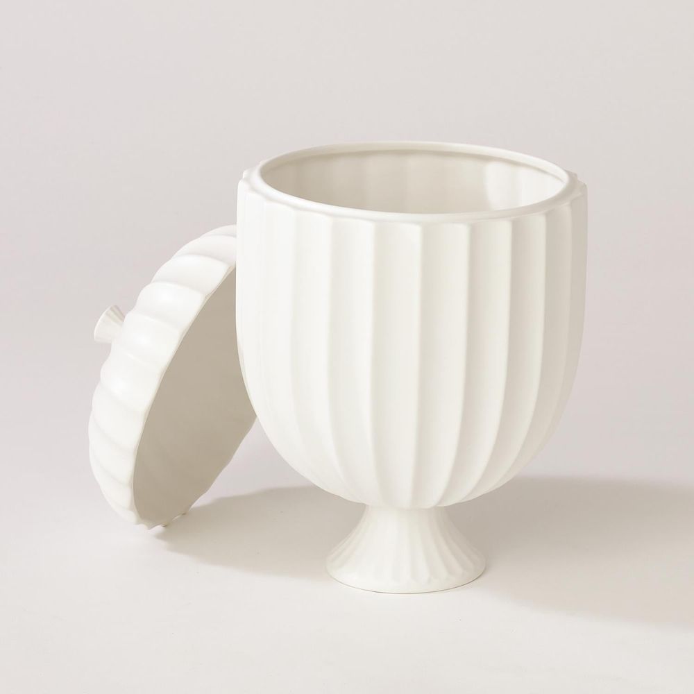Flute Lidded Vessel-Tall