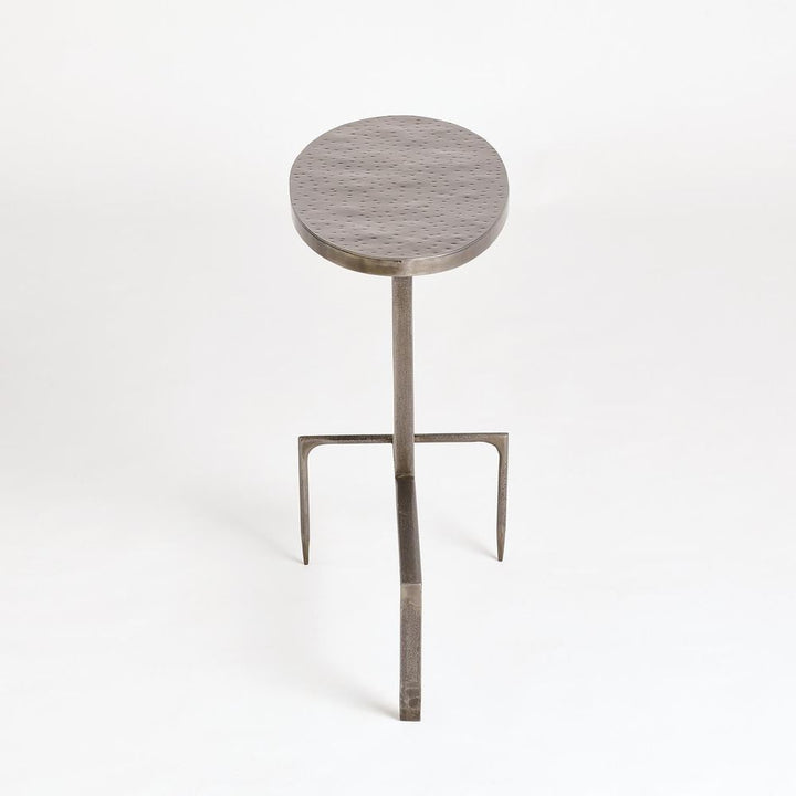Side Tables Hammered Cantilever Side Table-Natural Iron