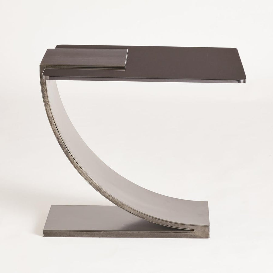 Side Tables Side Table w/Smoke Glass-Light Gunmetal