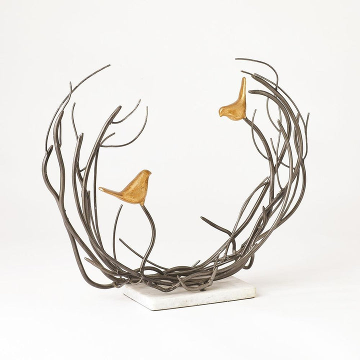 Decorative Objects Bird Family in Thicket
