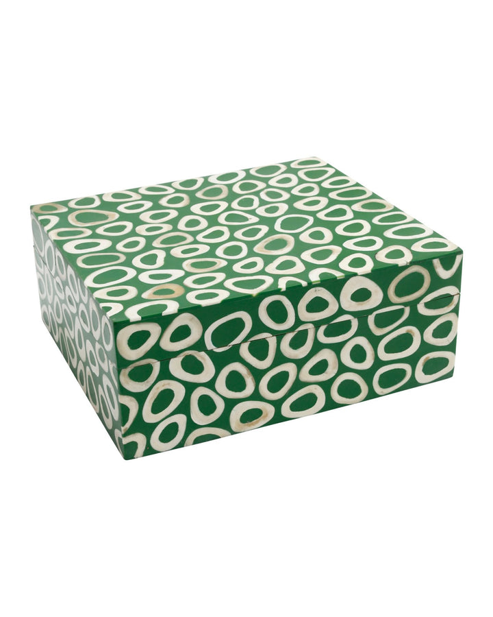 Boxes Ovoid Green Box Set of 2