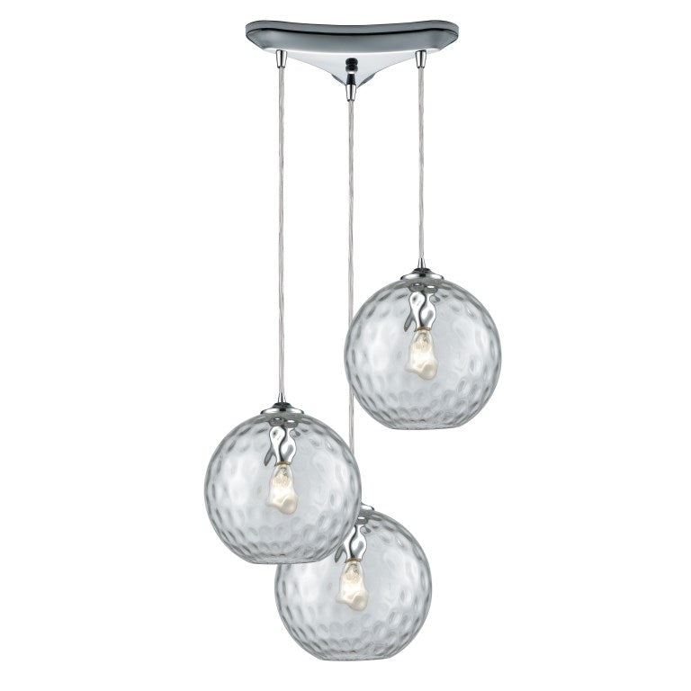 Watersphere 10'' Wide 3-Light Pendant-Elk Home-ELK-31380/3CLR-1-PendantsPolished Chrome with Clear-10''-1-France and Son