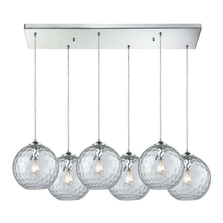Watersphere 30'' Wide 6-Light Pendant-Elk Home-ELK-31380/6RC-CLR-PendantsPolished Chrome with Clear-2-France and Son