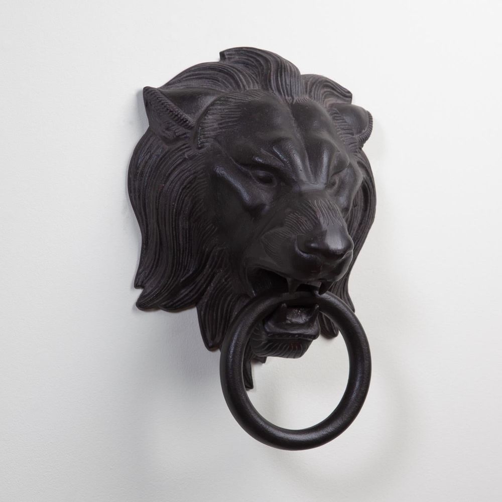 Decorative Objects Lion Head Door Knocker-Bronze