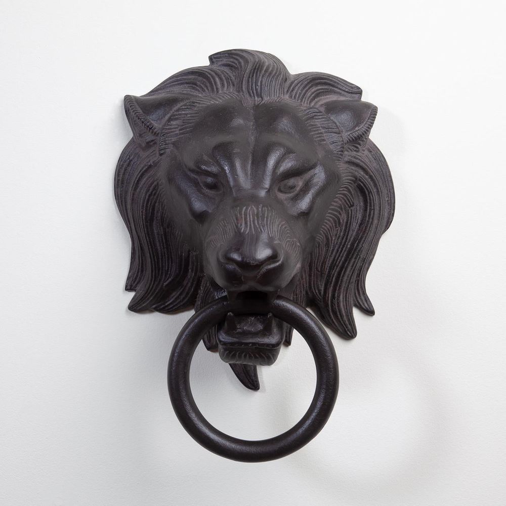 Decorative Objects Lion Head Door Knocker-Bronze