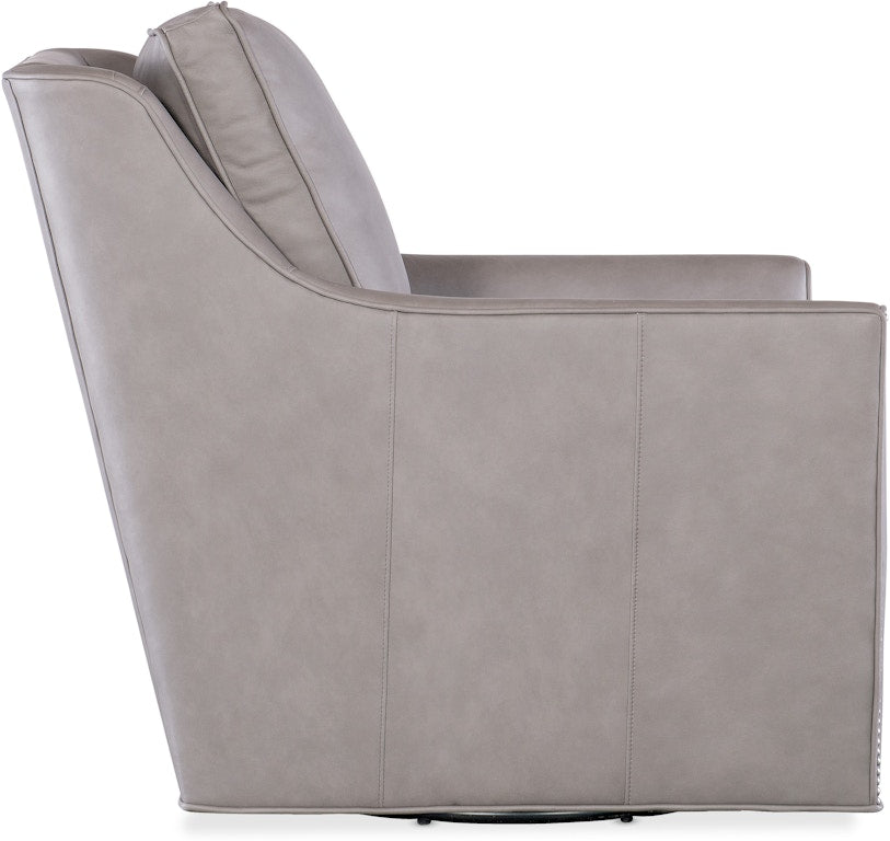 Christopher Swivel Chair-Bradington Young-BradingtonYoung-318-25SW-915300-01-Lounge ChairsBleach White-2-France and Son