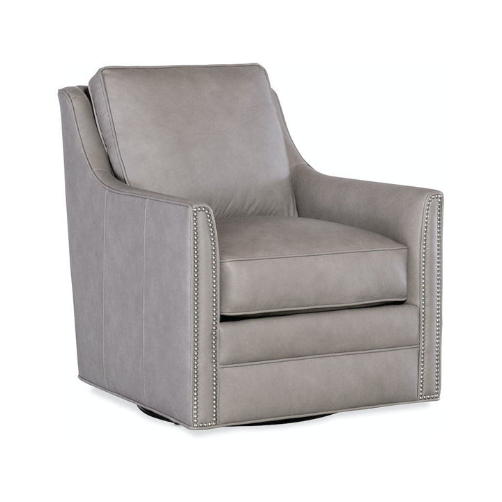Christopher Swivel Chair-Bradington Young-BradingtonYoung-318-25SW-915300-01-Lounge ChairsBleach White-1-France and Son