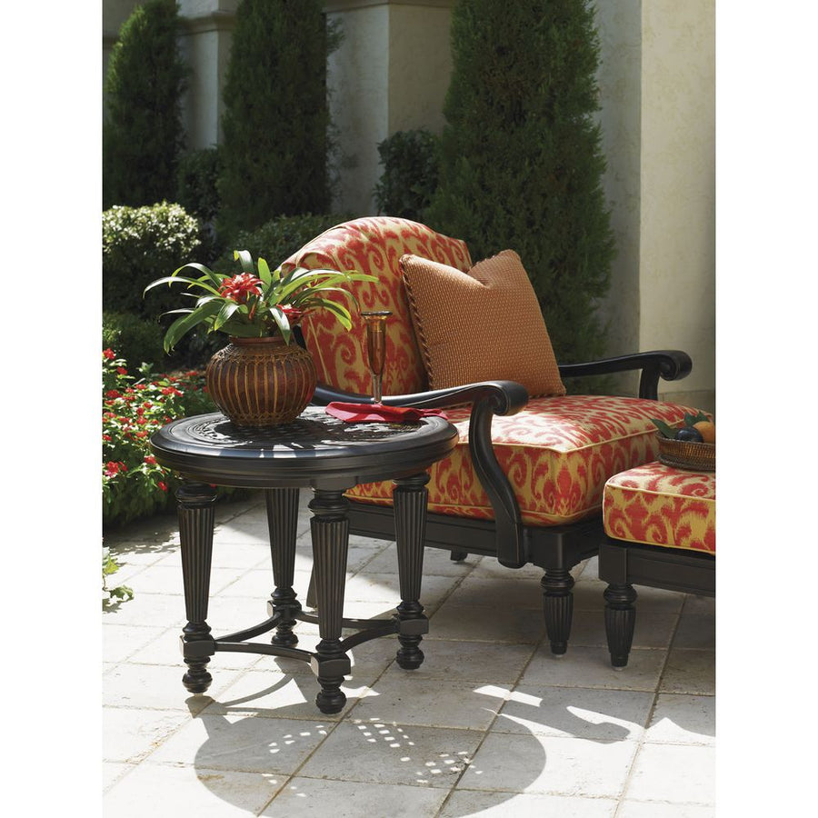 Outdoor Side Tables Round End Table - 0302 Ebony