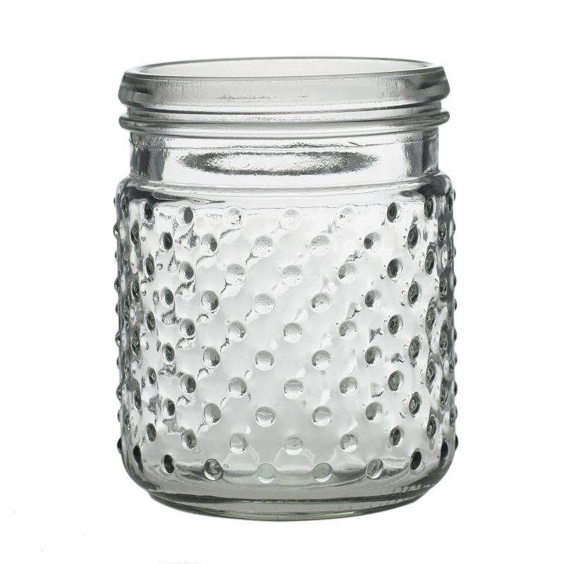 Hobnail Jar-Accent Decor-ACCENT-32000-Decorative ObjectsSmall-Clear-1-France and Son