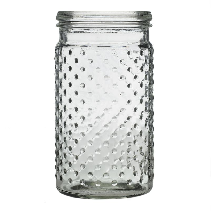 Hobnail Jar-Accent Decor-ACCENT-32001-Decorative ObjectsMedium-Clear-2-France and Son