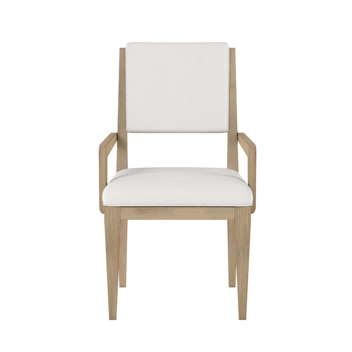 Garrison Arm Chair - White, Brown