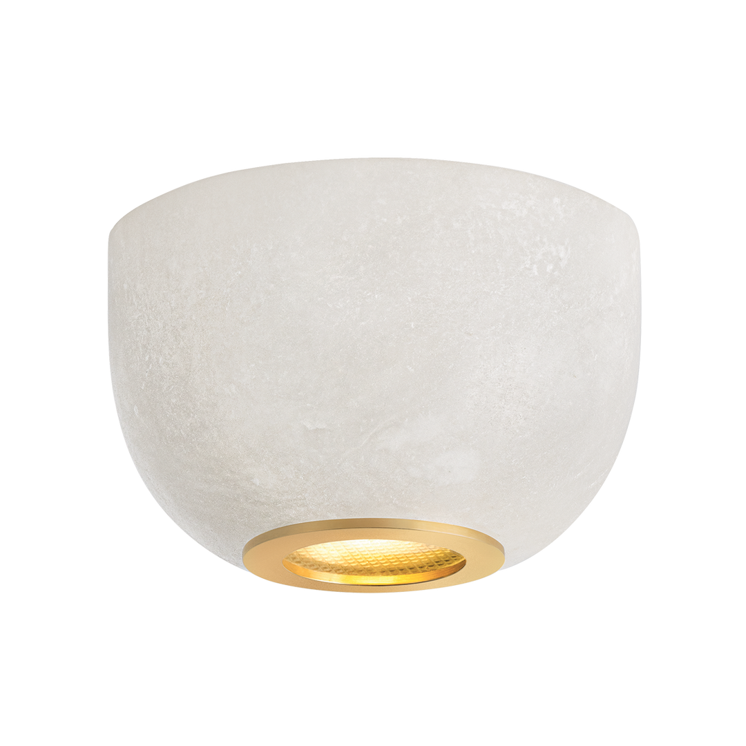 Bains Corner Flush Mount - Aged Brass