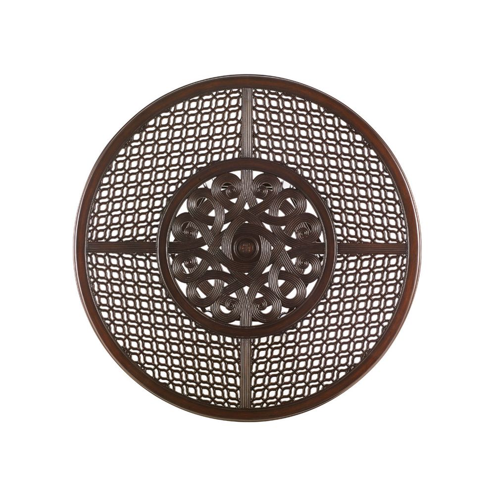 Outdoor Dining Tables Dining Table W/Cast Top - Dark Brown