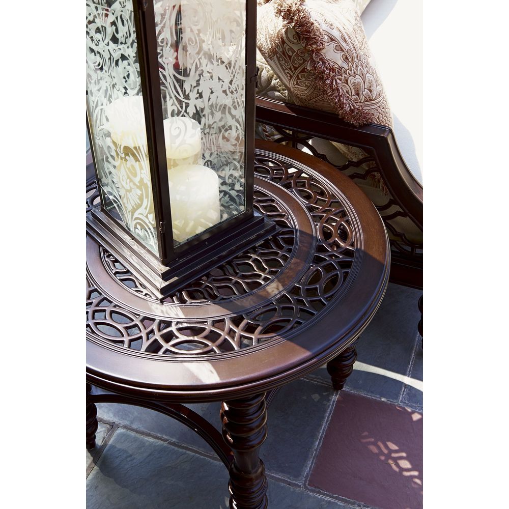 Round End Table - 0003 Dark Brown