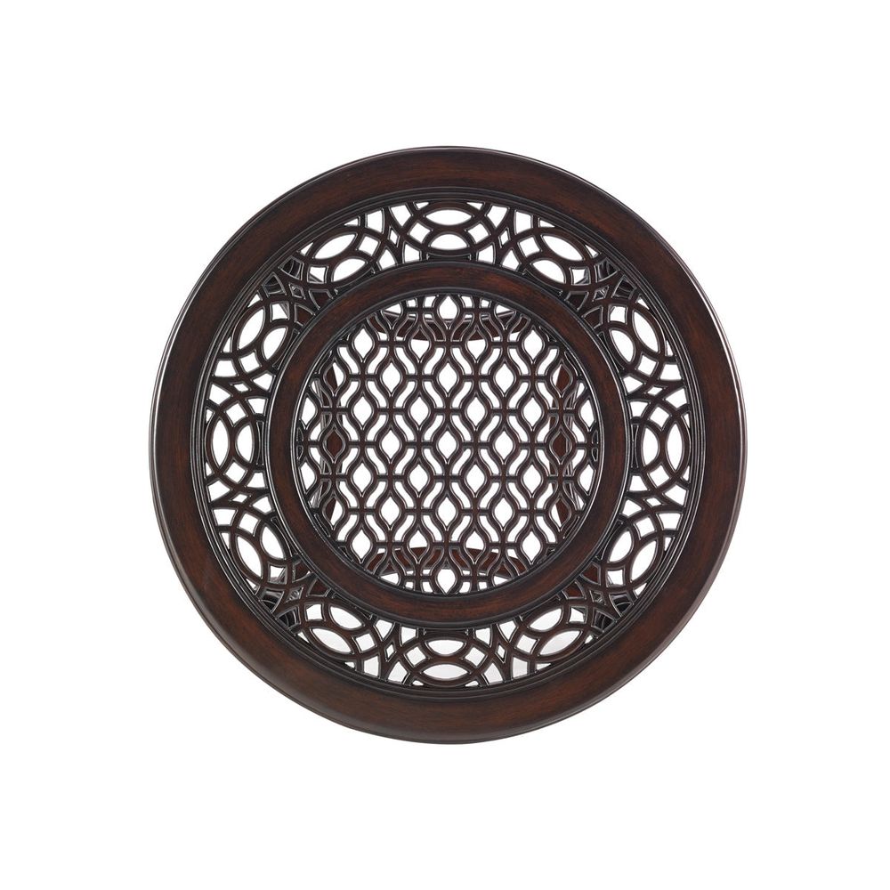 Outdoor Side Tables Round End Table - 0003 Dark Brown