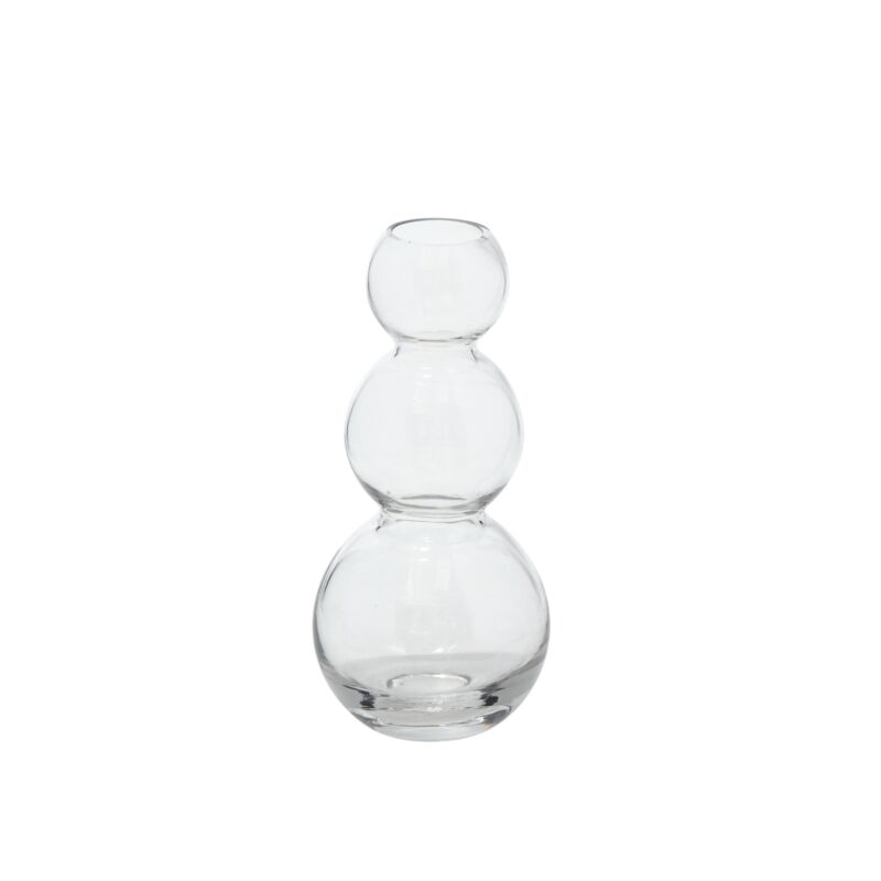 Treble Stacked Vase-Accent Decor-ACCENT-32380-VasesSmall-Clear-2-France and Son