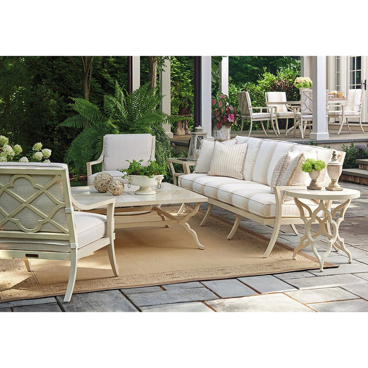 Outdoor Coffee Tables Square Cocktail Table - Antiqued White