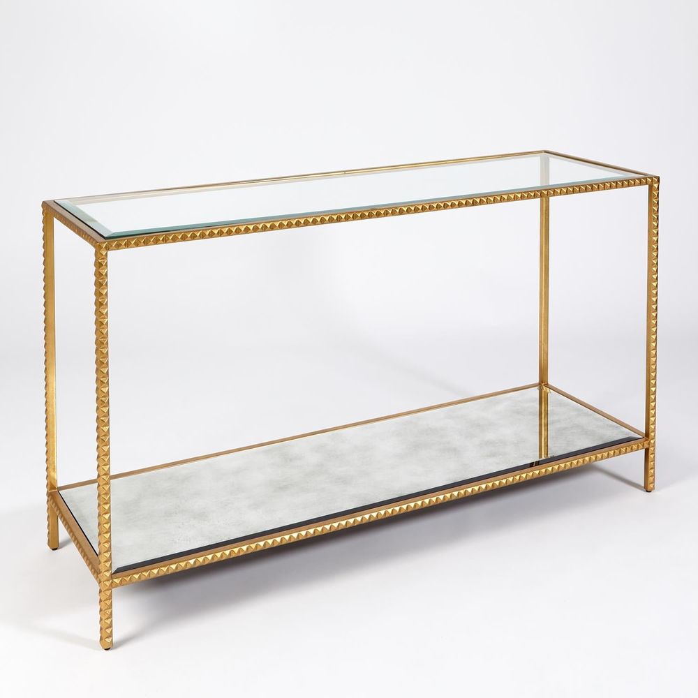 Console Tables Stud Console Table-Gold Leaf