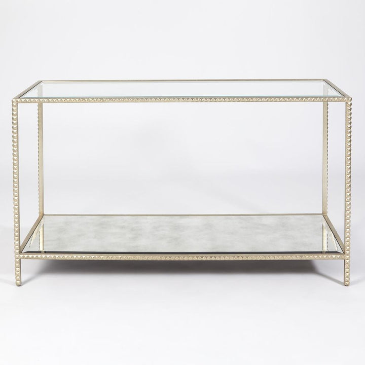 Console Tables Stud Console Table-Silver Leaf