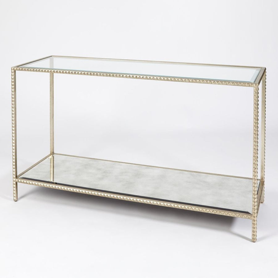 Console Tables Stud Console Table-Silver Leaf
