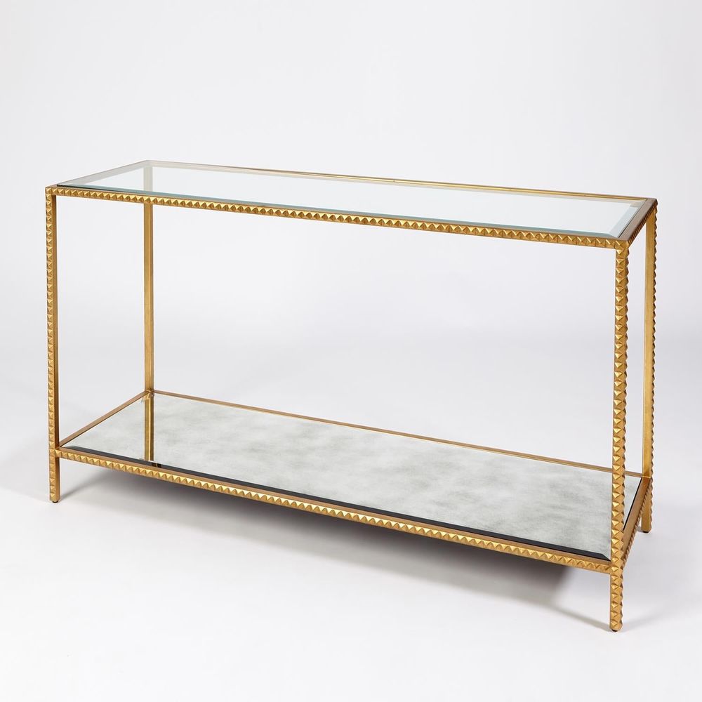 Console Tables Stud Console Table-Gold Leaf