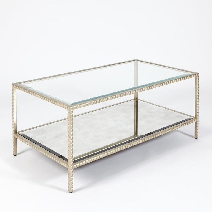 Coffee Tables Stud Coffee Table-Silver Leaf