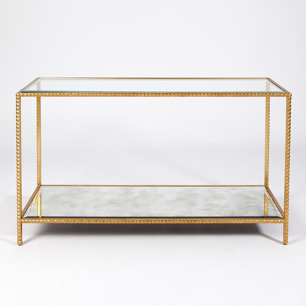 Console Tables Stud Console Table-Gold Leaf
