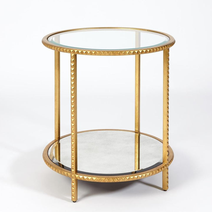Side Tables Stud End Table-Gold Leaf