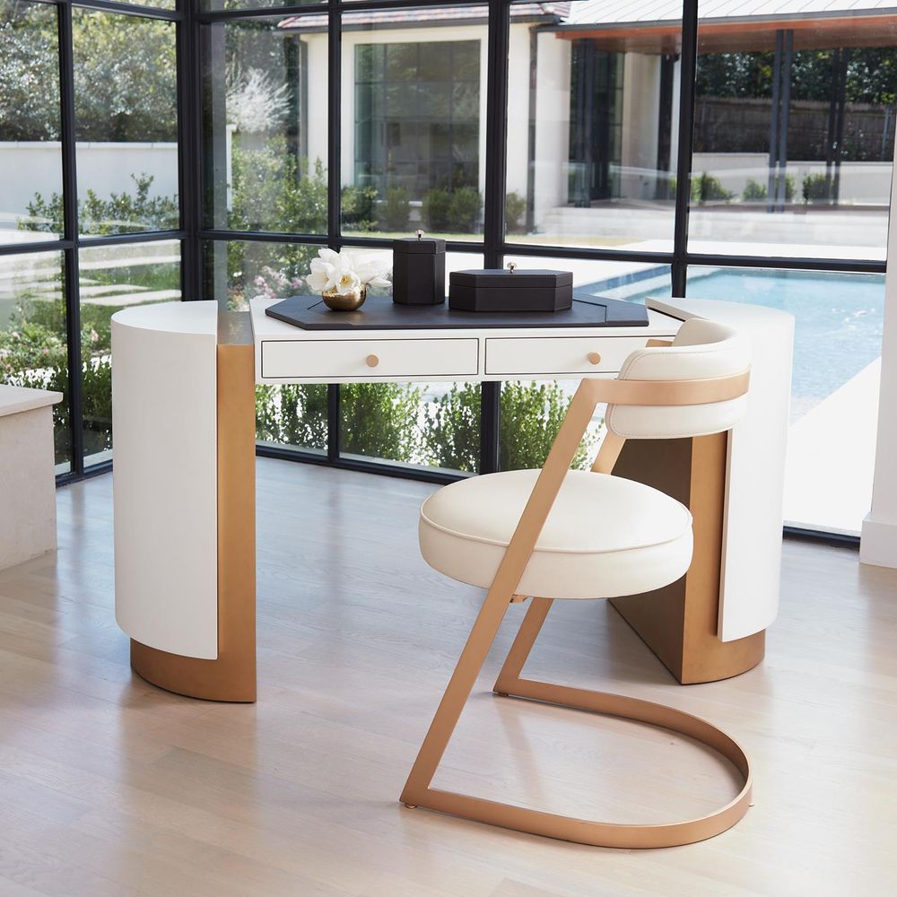 Tiffany Desk Blotter-Graphite Leather