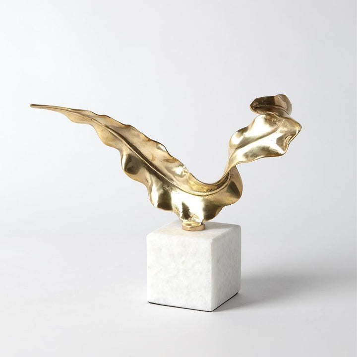 Leaf Sculpture-Brass-Lg