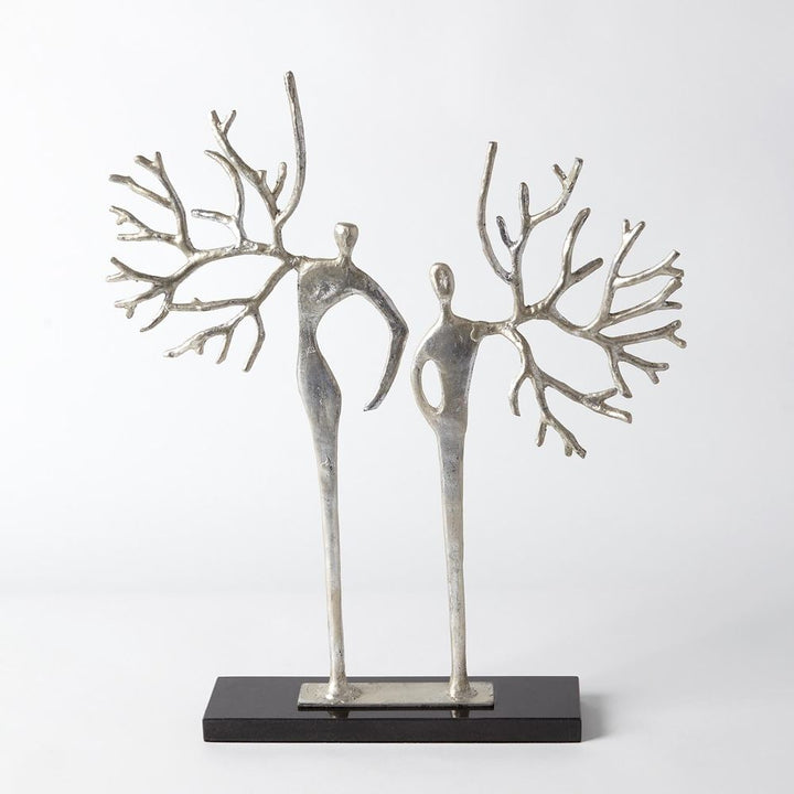 Decorative Objects Branch Man and Woman-Silver Leaf
