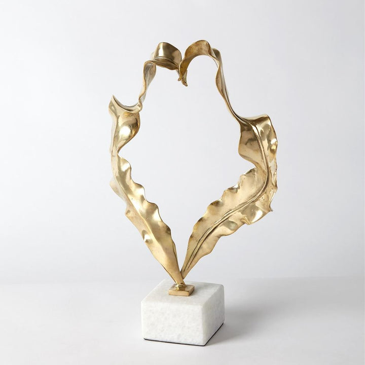 Leaf Sculpture-Brass-Lg