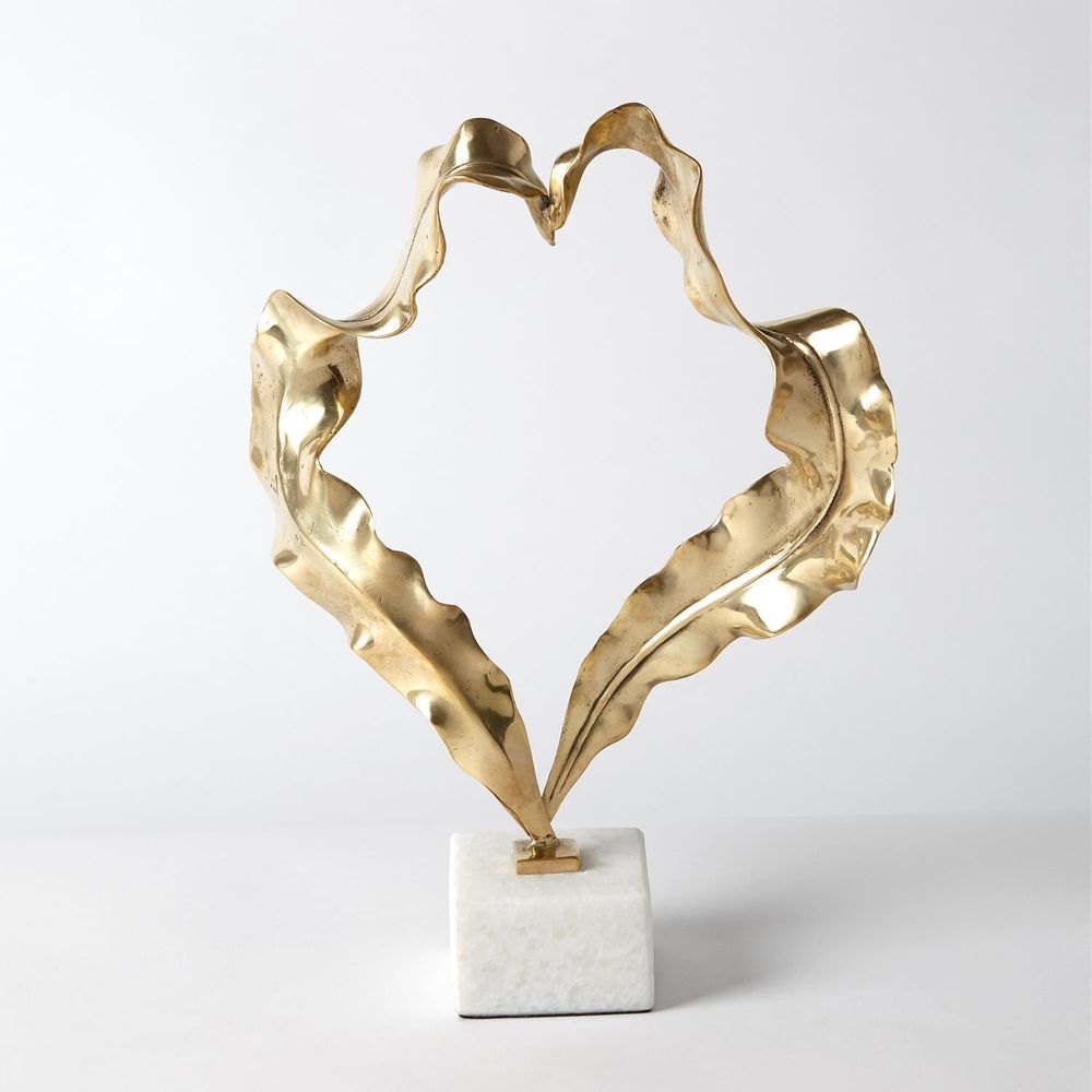 Leaf Sculpture-Brass-Lg