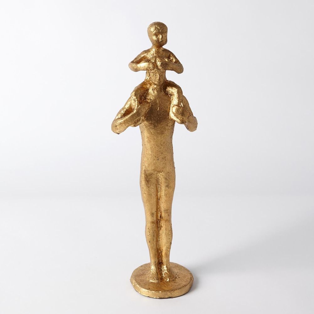 Decorative Objects Dad and Son Sculpture-Gold Leaf