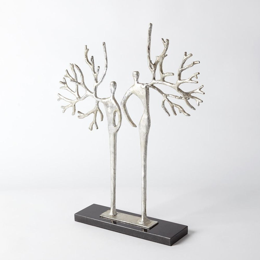 Decorative Objects Branch Man and Woman-Silver Leaf