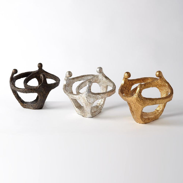 Decorative Objects Circle of Family Sculpture-Gold Leaf