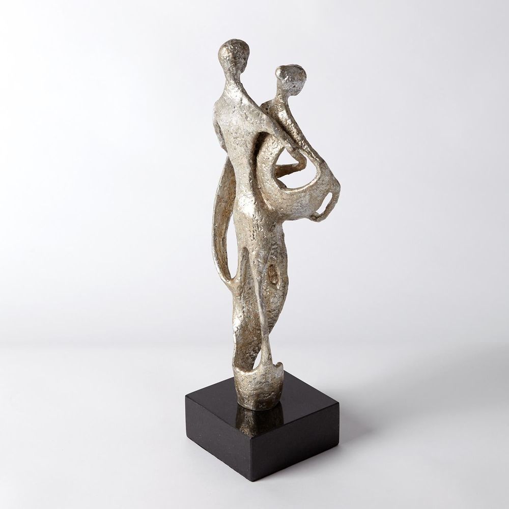 Decorative Objects Husband and Wife Sculpture-Silver Leaf