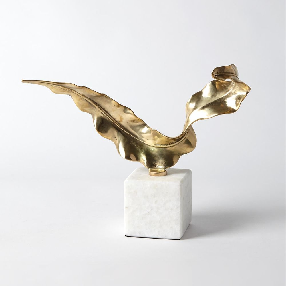 Leaf Sculpture-Brass-Lg