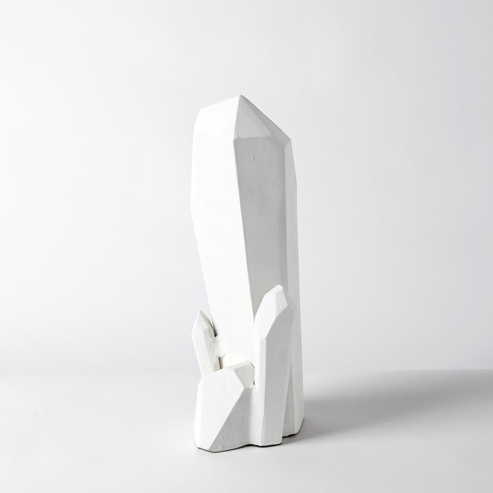 Decorative Objects Stone Sculpture-Matte White-Lg