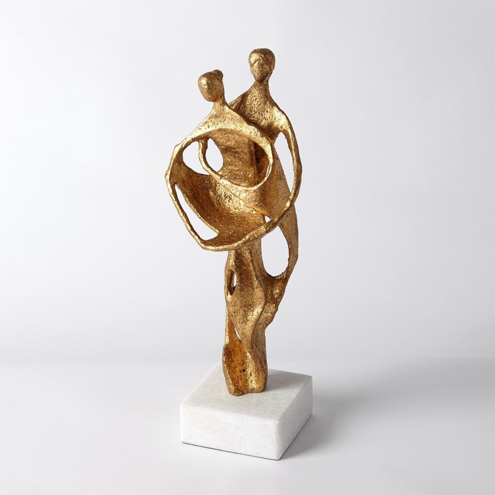 Decorative Objects Husband and Wife Sculpture-Gold Leaf