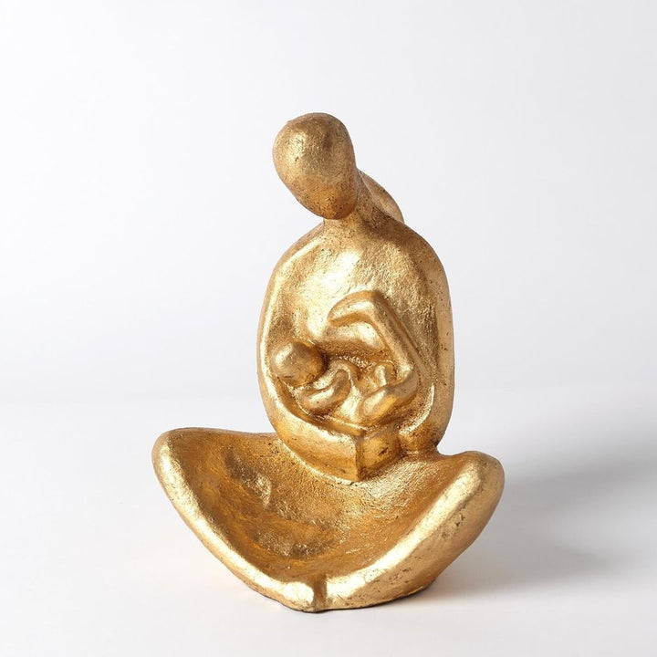 Decorative Objects Seated Mother with Infant Sculpture-Gold Leaf