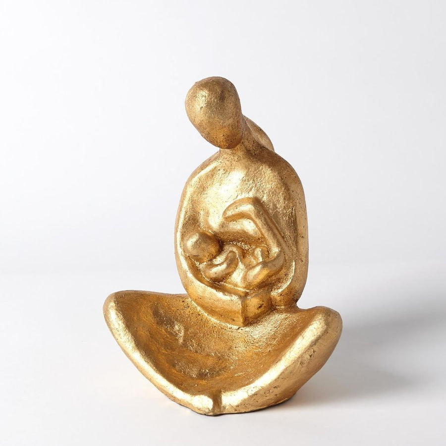 Decorative Objects Seated Mother with Infant Sculpture-Gold Leaf