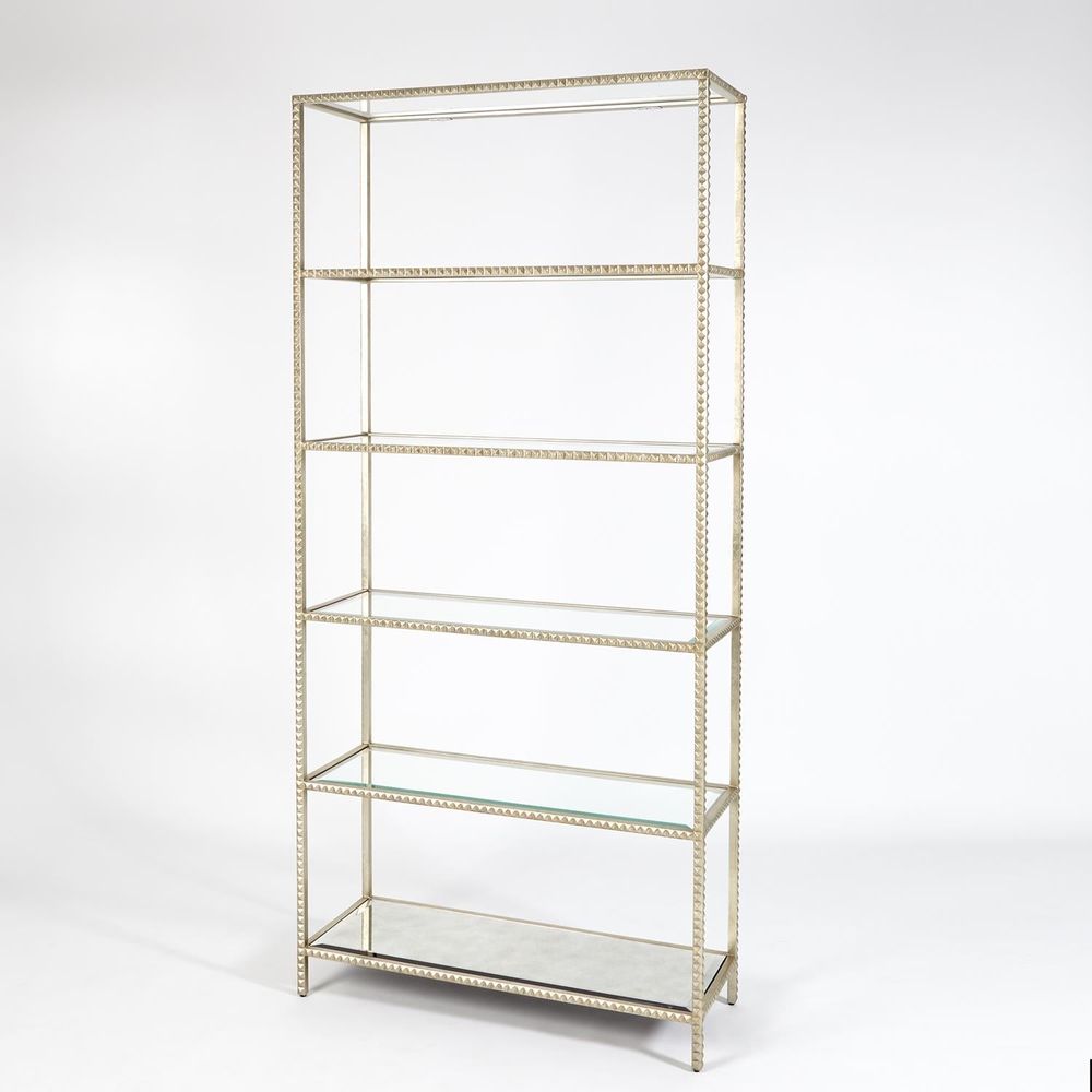Bookcases & Etageres Stud Etagere-Silver Leaf