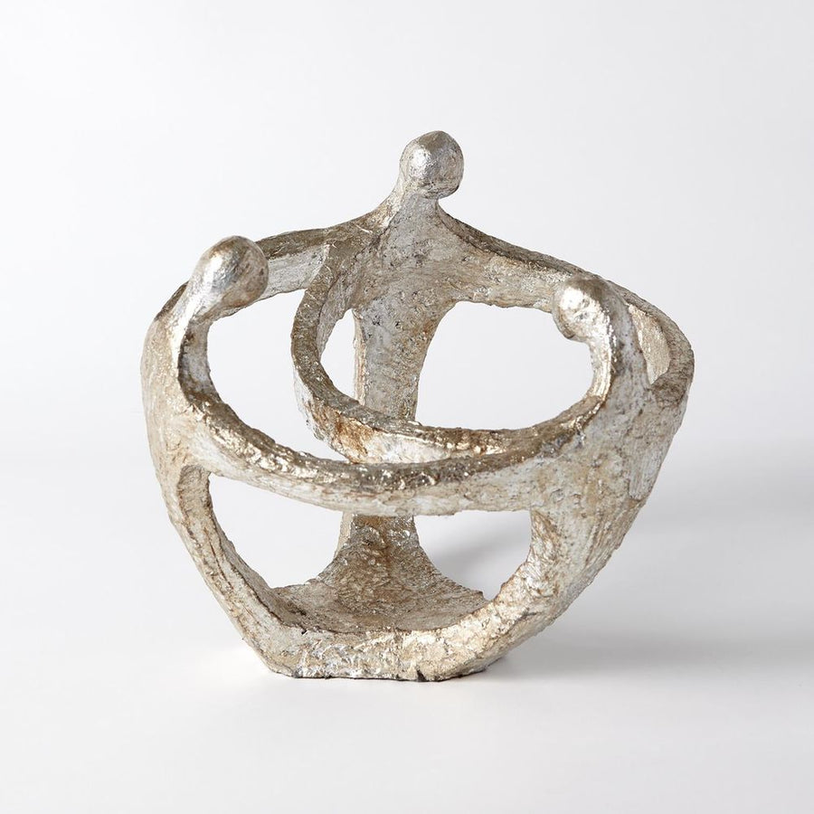 Decorative Objects Circle of Family Sculpture-Silver Leaf