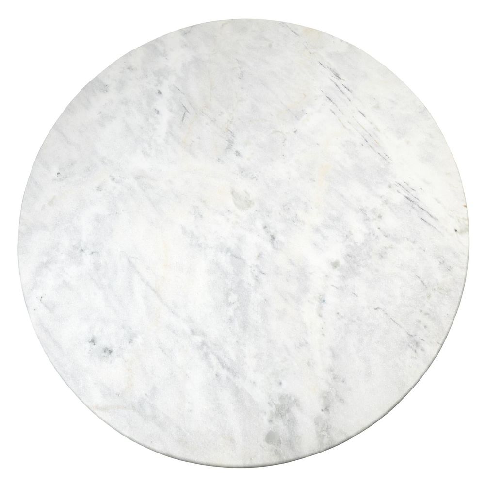 Dining Tables Flute Table 60 White Marble Top w/34 White Base