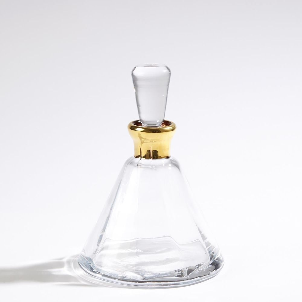 Smoke Decanter w/Gold Neck